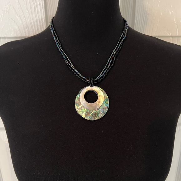 Curated Jewelry Set #26 - Necklace, Bracelet, Earrings *abalone shell/multicolor - Picture 2 of 7